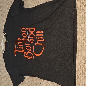 Womens Graphic Tee - Black and Orange